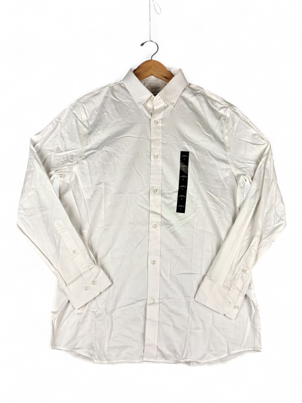 Banana Republic Men's White Button-Down Dress Shirt L